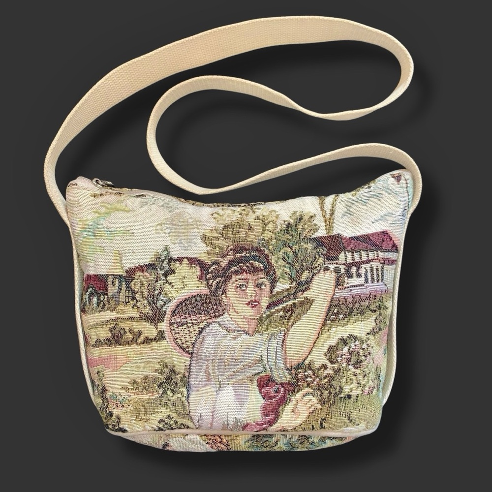 v i n t a g e :: Rare Woven Tennis Tapestry Shoulder Bag